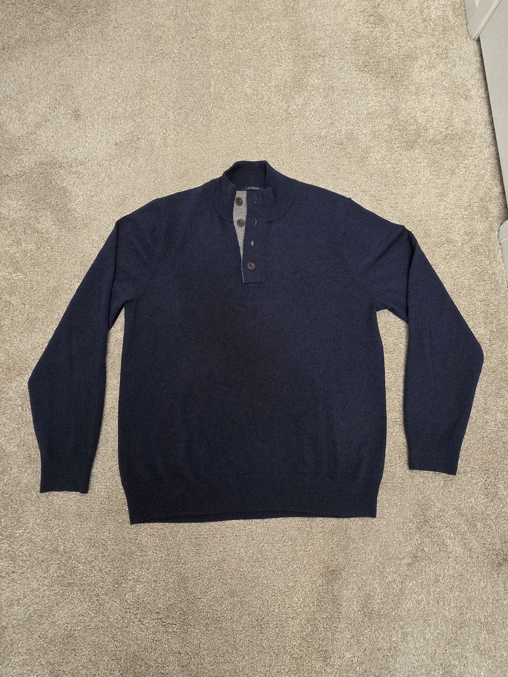 Lands End Merino Wool Sweater Preppy Quiet Luxury Old Money Eclectic Grandpa, M